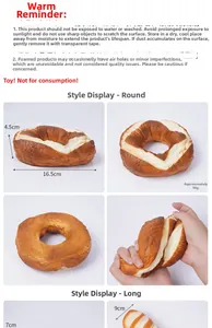 Detailansicht des realistischen Laugengebäck-Squishies mit Textur und Slow-Rebound-Effekt