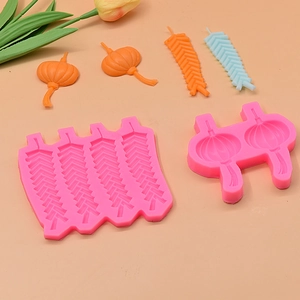 Chinese New Year festive lantern and firecracker silicone cake decorating molds set