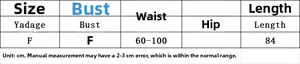 Detailed size chart for mesh maxi skirt showing waist 60-100cm and length 84cm