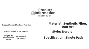 Detailed specification list for white hand-woven Christmas tree fence base decoration
