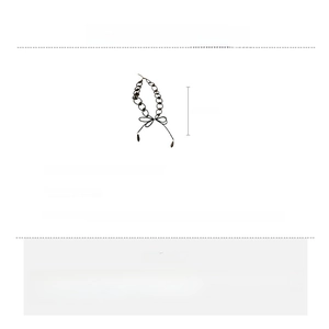 Detailed size specifications for the vintage bow glass bead choker with metal chain