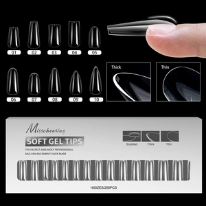 Punte per Unghie in Gel Morbido Professionali Trasparenti Semi Opache Senza Tracce Unghie Finte per Estensione Manicure Forme Multiple Donna Bellezza