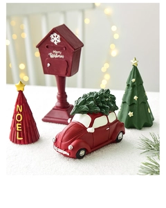 Détails de décorations de Noël en résine avec boîte aux lettres et ornements festifs