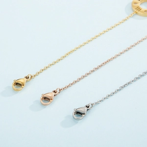 Detailed comparison of gold, rose gold, and silver chain bracelets with lobster clasps