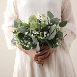 Artificial Eucalyptus Leaves Stems Faux Greenery Branches With Berries For Home Room Wedding Decoration Nordic Style
