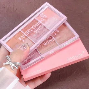 Secret Garden six-color blush and eyeshadow palette featuring peach tones and shimmer finish