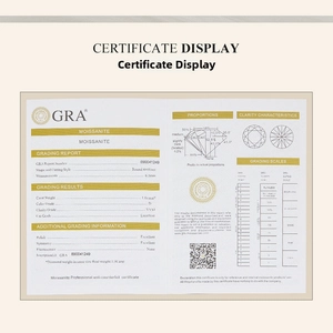 Official GRA certificate for 1.0ct D color VVS1 Moissanite showing professional grading details