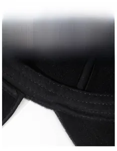 Macro view of the wide moisture-wicking sweatband and stitching inside the black baseball cap