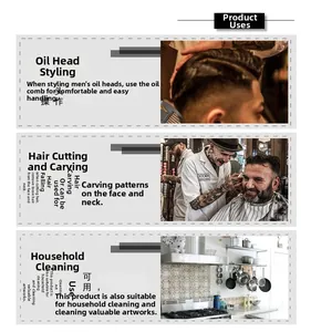Barber brush for hair styling and neck dusting in a professional salon setting