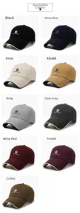 Detailed grid view of assorted vintage baseball caps with HB embroidery and contrast trim
