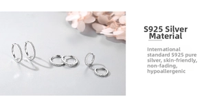 Detailaufnahme der Creolen aus S925 Sterlingsilber mit mikro-eingesetzten Zirkonia-Steinen