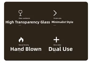 Close-up of hand-blown glass candle holder showing dual-use functional design and texture