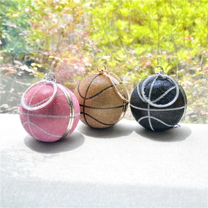 Pochettes de soirée basket en strass rose, doré et noir avec poignées métalliques rondes