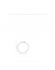Detail specifications of elegant pearl necklace with zircon and copper accents, 48cm length