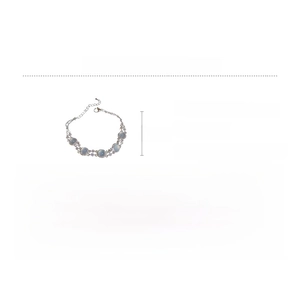 Détails du bracelet en zircon et œil de chat avec dimensions et matériaux précises