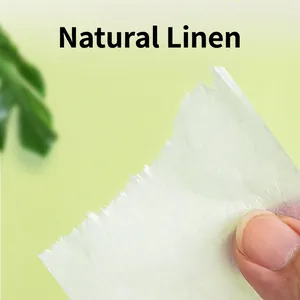 Portable linen facial oil absorbing tissues for skin care in a 100-sheet pack