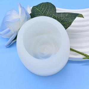 White rose flower silicone mold for cake mousse, chocolate, and handmade soap making