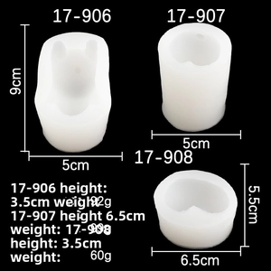 Detailed dimensions and weight specifications for 3D polar bear silicone mousse molds