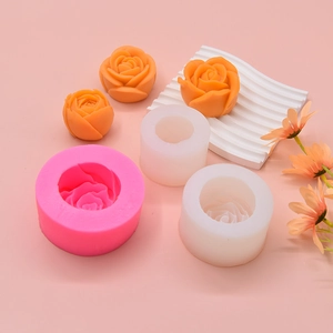 DIY rose flower silicone mold set for handmade chocolate, wax, and fondant crafts