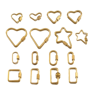 Stainless Steel Screw Lock Connectors Heart Star Oval Rectangle Jewelry Links For DIY Necklace Bracelet Making Findings