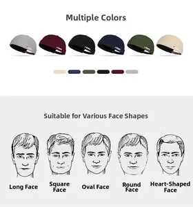 Retro Miki-Mütze in sechs Farben mit FEWK-Stickerei und Styling-Guide für Gesichtsformen