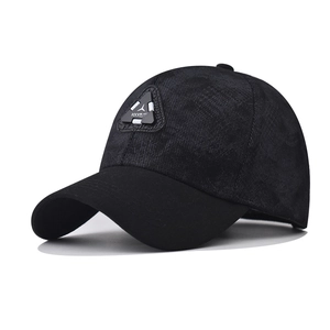 Baseball Cap Cotton Sun Hat With Rock Triangle Patch Adjustable Breathable Outdoor Hip Hop Streetwear For Men Women