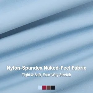 Nylon spandex sports bra fabric with 4-way stretch and soft naked feel texture