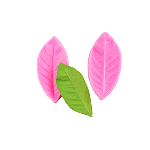 Pink double-sided leaf petal silicone fondant mold for cake decorating and DIY baking