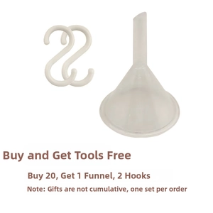 Plastic funnel and S-hooks tool kit included with 250ml blood bags for Halloween party