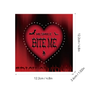 Halloween Make-up Palette Herz-Design rot-schwarz Farbverlauf 12,2 x 12,2 x 2,6 cm