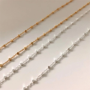 Minimalist 925 sterling silver square box chain necklaces in gold and silver tones