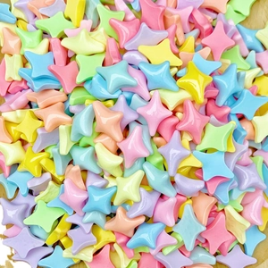 Colorful candy-colored mini resin star charms for DIY nail art and jewelry making