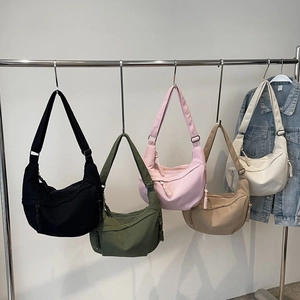 Corduroy dumpling crossbody bags in five colors with adjustable wide straps for women