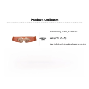 Paramètres de taille d'une ceinture élastique en cuir rétro avec boucle dorée