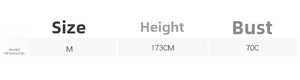 Size guide for palace style long floral dress with model 173cm tall wearing size M