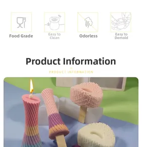 Detail of food-grade silicone popsicle mold with easy-release features for DIY crafts