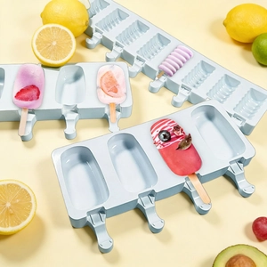 Silikon Eisformen Lebensmittelqualität Wiederverwendbar DIY Eiscreme Bereiter Herz Oval Bärentatze Einfaches Lösen