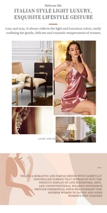 Detail eines rosa Satin-Nachthemds mit seidiger Textur und italienischem Luxus-Design