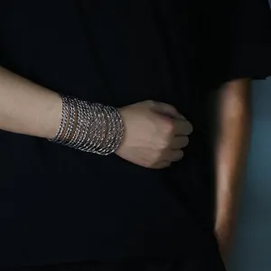Twist Rope Bangle Bracelet Zinc Alloy Hip Hop Punk Minimalist Vintage Jewelry Accessories For Men