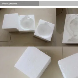 Protective foam packaging for handmade glass vase showing safe transport shipping method