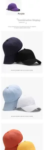 Multiple colors of soft cotton baseball caps featuring curved brims and breathable vents