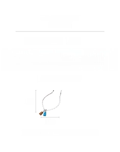 Guide des tailles montrant la chaîne en cuivre de 57cm et le poids de 14,2g du collier
