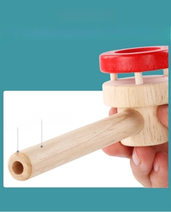 Close-up of polished wood surface and smooth rounded edges on sensory balance toy