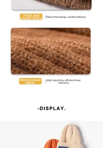 Detailed macro view of high-elasticity sheep cashmere knit fabric on a warm winter beanie