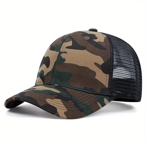 Trucker Hat Mesh Breathable Baseball Cap Curved Brim Adjustable Outdoor Sports Fashion Unisex Sun Protection