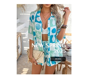 Close-up of ocean-themed starfish and shell prints on blue checkerboard summer set