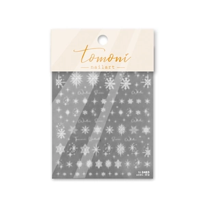 Autocollants à ongles flocons de neige blancs style japonais texture ultra-fine