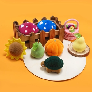 Creative velvet jewelry box set featuring mushroom, sunflower, and cartoon shapes