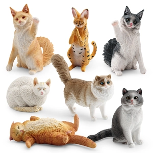 Figurine Di Gatti Realistiche Modelli Di Animali In Miniatura In Plastica Diverse Razze Decorazione Da Scrivania Bambini