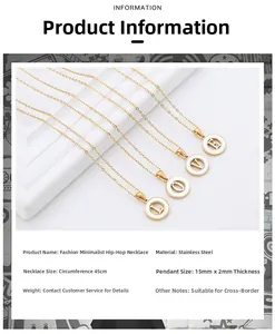 Detail showing LOVE letter pendant measurements 15mm by 2mm and 45cm steel chain